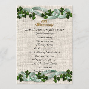 Tema irlandés del 50º aniversario de la invitación