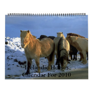 Tema islandés de 2010 caballos del calendario
