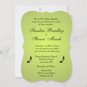 Tema musical Invitación a la boda verde