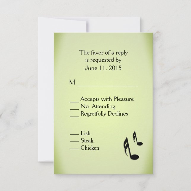 Tema musical Menú Boda verde (Anverso)