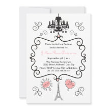Tema Parisiense - Invitación a la ducha de novia