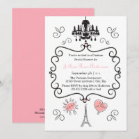 Tema Parisiense - Invitación a la ducha de novia
