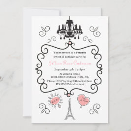 Tema Parisiense - Invitación a la fiesta de cumple