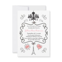 Tema parisino - Invitación a la fiesta de la Bache