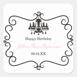 Tema parisino - Pegatina cuadrado