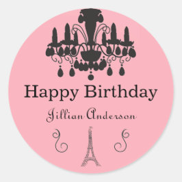 Tema parisino - Pegatina de círculo