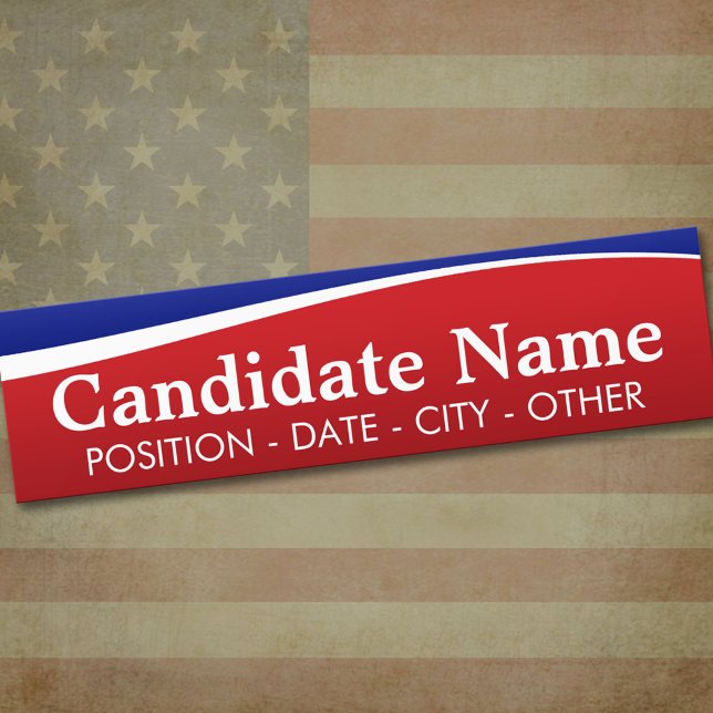 Tema Político - ¡Personalizar Este Pegatina De Par (Bumper Sticker)