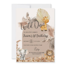 Tema Safari Salvaje Invitación al cumpleaños de un