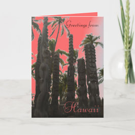 Tema tiki rosa Tarjeta de bienvenida tropical hawa