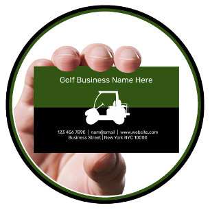Temas de golf Tarjetas de visita moderna