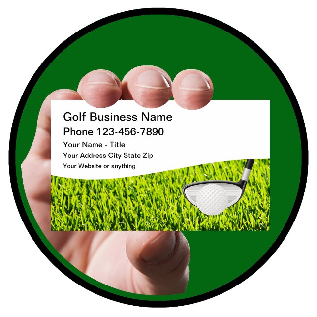 Temas de golf Tarjetas de visita moderna (Subido por el creador)