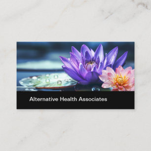 Temas médicos alternativos Tarjetas de visita flor