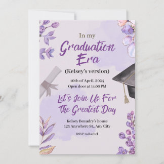 Temática De Swiftie En Su Invitación A La Graduaci