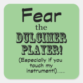 Temer Al Pegatina De Dulcimer Player Square