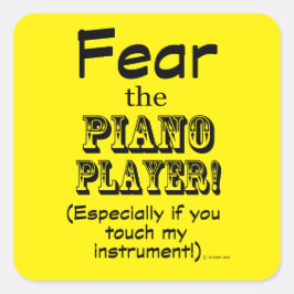 Temer Al Pegatina De Piano Player Square