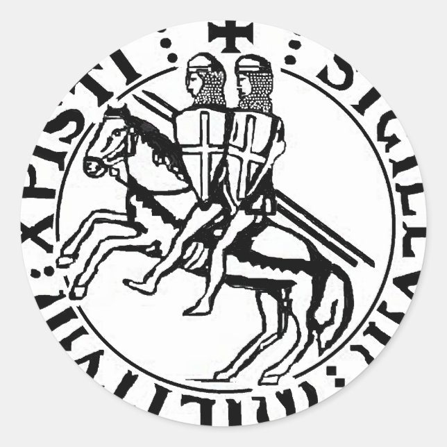 Templario pegatina (Anverso)