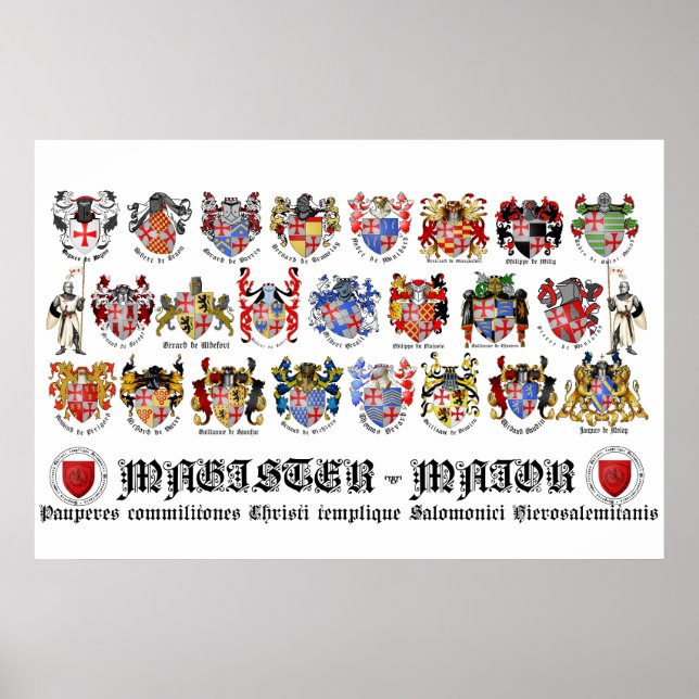 Templario póster de maestro de grande (Frente)