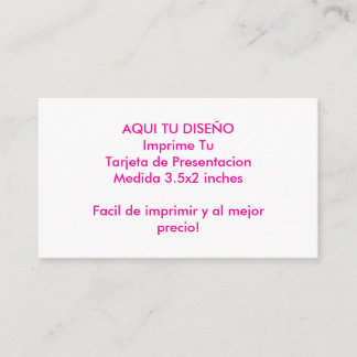 Template para Tarjetas de Presentacion Your design