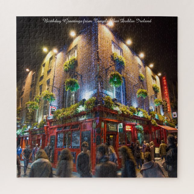 Temple Bar Dublín Irlanda. Rompecabezas (Vertical)