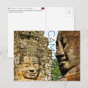 Templo de Bayon, Camboya Postal de viaje