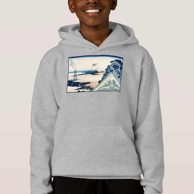 Templo de Honganji Vista del Mt. Fuji Grabado en m (Anverso)