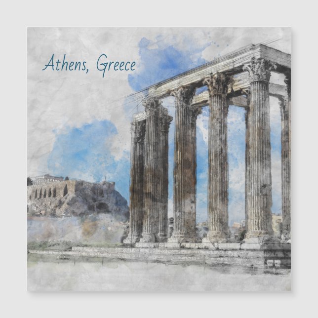 Templo de las Ruinas de Zeus Atenas Grecia - Antig (Anverso)