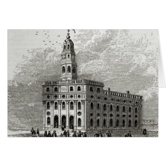 Templo de Mormón en el lago Salt, 1854 (Anverso (Horizontal))