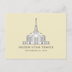 Templo de Ogden Utah. 21 sep. 2014. postal