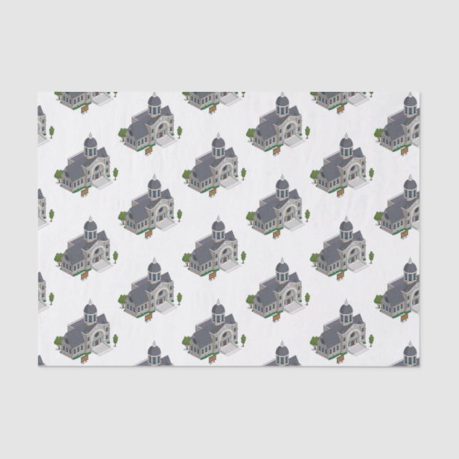 Templo de papel de tejido decorativo (Anverso)