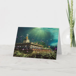 Templo Del Arrecife De Coral - Tarjeta, Nota De Sa