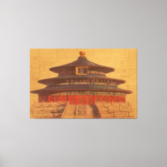 Templo Del Cielo Tapa De Lienzo Envuelto (Anverso)