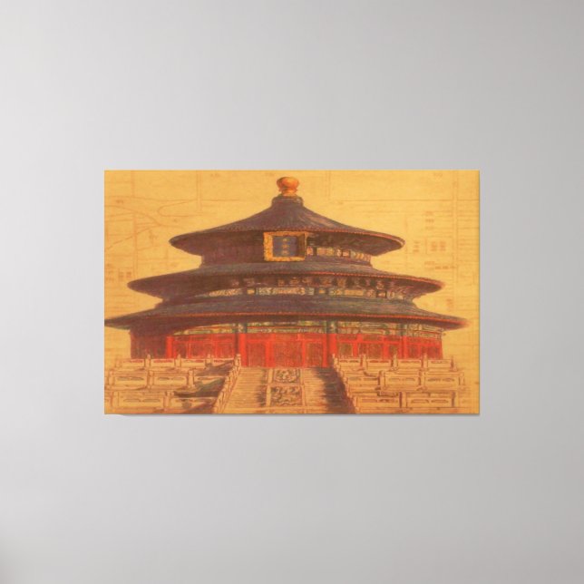 Templo Del Cielo Tapa De Lienzo Envuelto (Anverso)