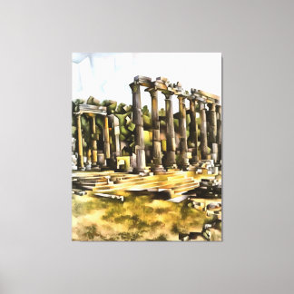 Templo romano antiguo ruina arte de estilo geométr