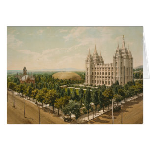 Templo Salt Lake City cuadrado Utah en 1899