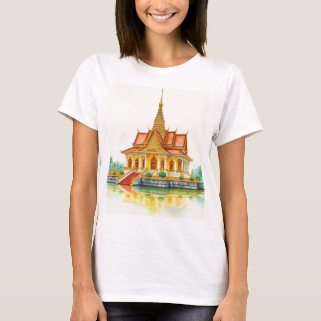 Templo siam pacífico con camiseta (Anverso)