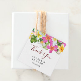 Templo Tropical Plumeria Gracias Etiquetas Favorab