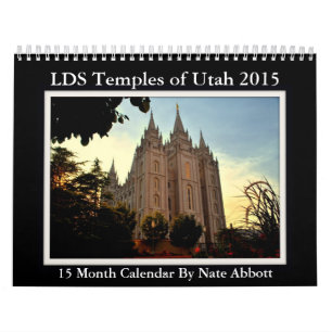 Templos 2015 de Utah LDS calendario de 15 meses