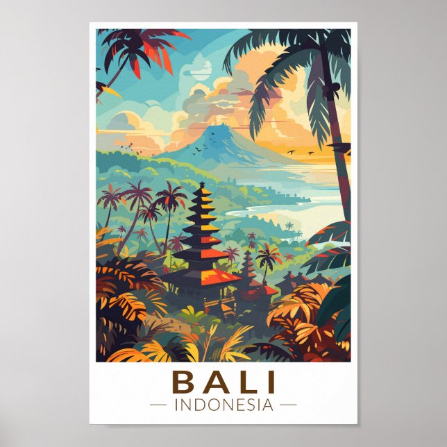 Templos de Bali Indonesia de arte de viaje (Frente)