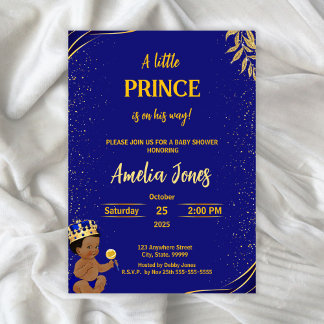 Templosde invitación Baby Shower de Black Little P