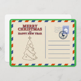 Temporada de árbol de navidad retro vintage person