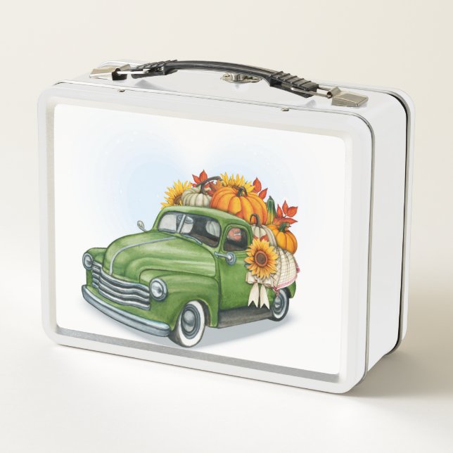 Temporada de calabaza Caja de almuerzo Metalizado (Reverso)