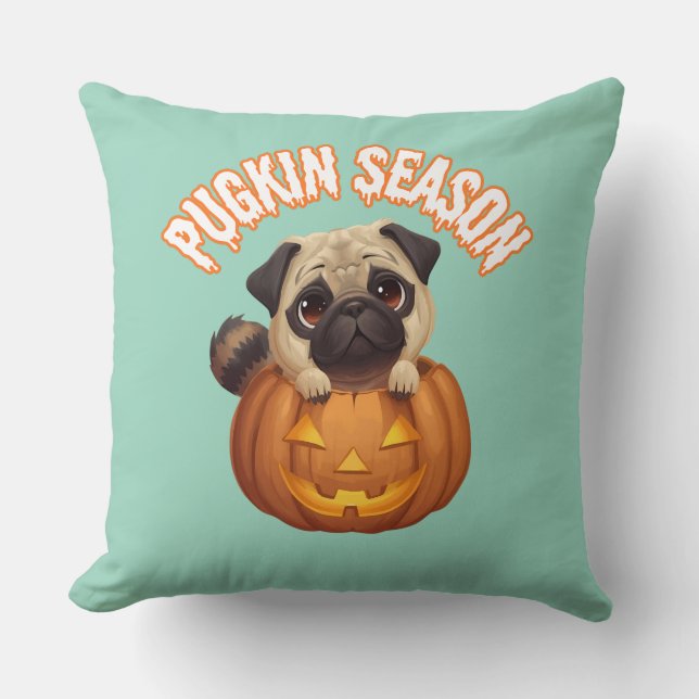 Temporada de calabaza Cojín decorativo de picoteo  (Anverso)