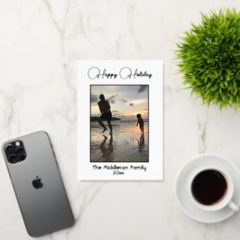 Temporada de Días Festivos Foto Familiar Elegante 