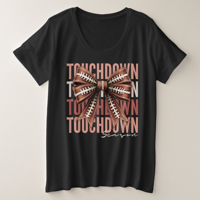 Temporada de Fútbol Touchdown Coquette Bow (Anverso del diseño)