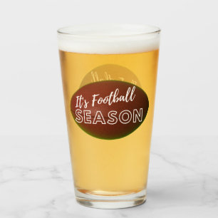 Temporada de fútbol: Tumbler de vidrio de cerveza