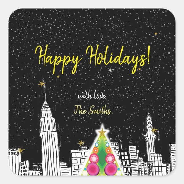 Temporada de Navidades de tarjetas de pegatinas na (Anverso)