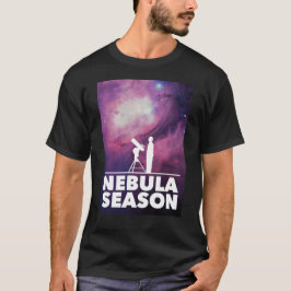 Temporada de nebulosas camiseta negra masculina