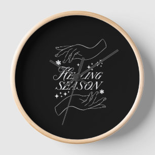 Temporada de Sanación Reloj de Pared Manos de Es