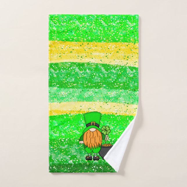 Temporada del Día de San Patricio Irlandés Leprech (Toalla de mano)