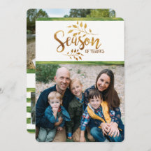 Temporada personalizada de gracias tarjeta de vaca